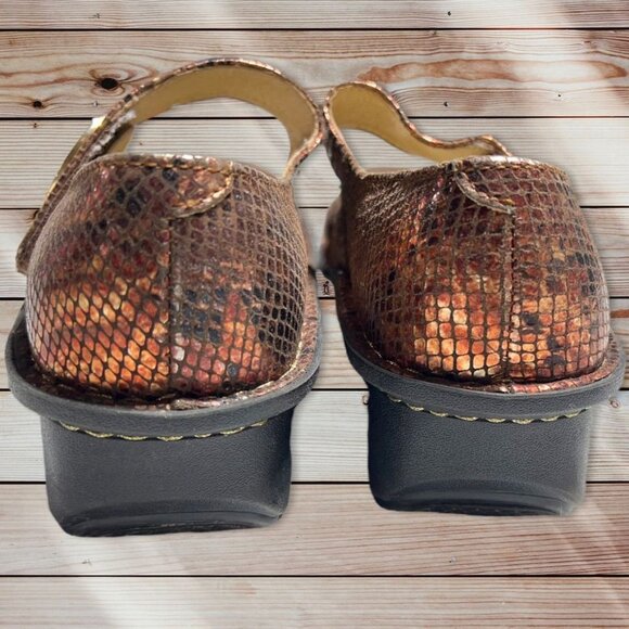 Alegria by PG lite Snakeskin Print Mary Janes Size 36 (US -6) - Picture 7 of 10
